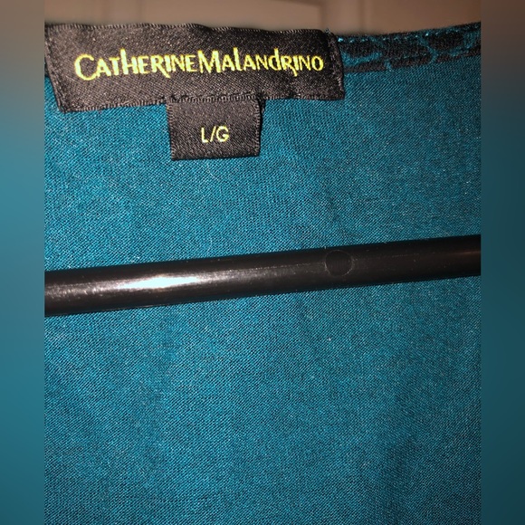 π-Turquoise Snakeskin Like Full  printed Shirt- - Picture 3 of 4